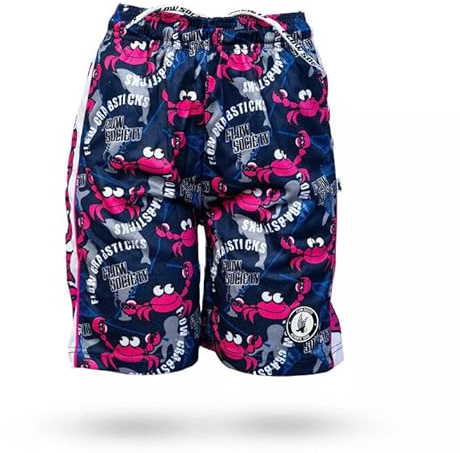 Flow Society Crabsticks Attack Boys Shorts - Lacrosse - LAX - Kid Athletic - Football - Hockey - Basketball - Baseball - Blue