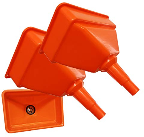 TZ Lot de 2 grands entonnoirs carrés pour tracteur avec filtre