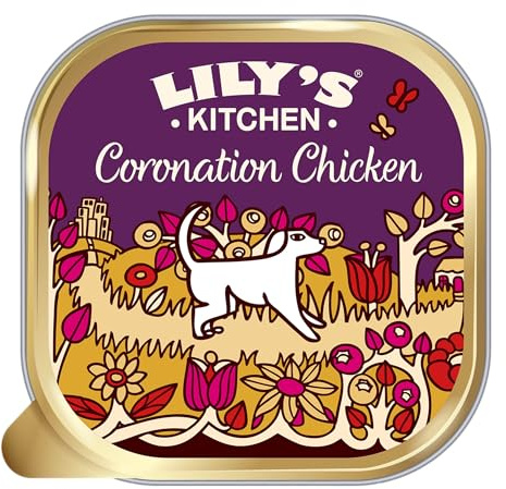 Lily's Kitchen Coronation Kyckling – helt spannmålsfri naturlig vuxen hundmat våt (10 x 150 g tabletter)