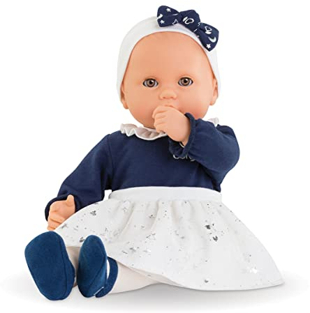 Corolle 9000130340 - Mon Grand Poupon Anaïs Sternenglanz, Weichkörperpuppe, Schlafaugen, kann sitzen und Daumenlutschen, Vanilleduft, 36cm, ab 2 Jahren