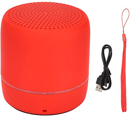 Mini Bluetooth Speaker, Bass Stereo Sound Bluetooth 5.0 Speaker with Color Changing Light, Portable Mini Bluetooth Speaker for Outdoor Travel(Red)