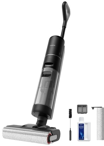 DREAME H12 PRO Vacuum Mop, Wet Dry Vacuum Cleaner for Hard Floor, Vacuum and Mop at The Same Time for Wet & Dry Messes, Auto Self-Cleaning, Edge to Edge Cleaning with Hot Air Drying