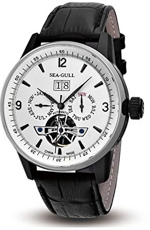 SEA-GULL Seagull Automatic Watch Skeleton Watches with Monthly Weekly Calendar Flywheel Watch for Men 219.328