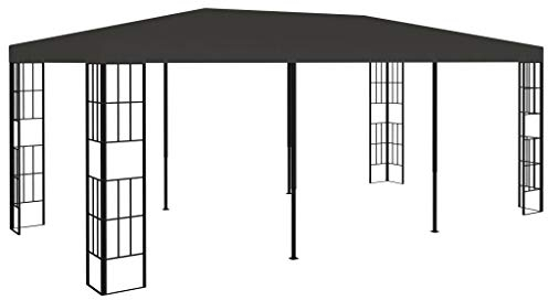 Pavillon, ZEYUAN Faltpavillon, Pergola, Partyzelt, Standmarkise, Sonnenzelt, Garten Pavillion, Grillpavillon, 3x6 m Anthrazit
