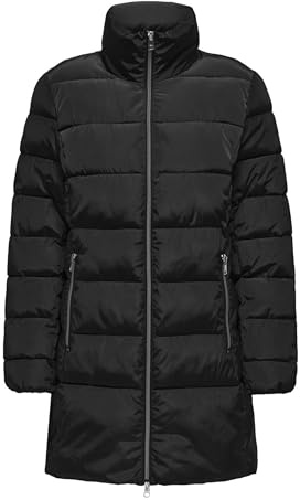 Only ONLNEWLINA Puffer Zip Coat OTW KTA Chaqueta Acolchada, Negro, S, Negro, S