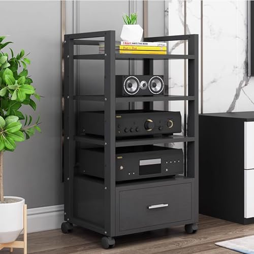 Moderno Estante Almacenamiento Componentes Estéreo, dormitorio DVD Parlantes estantes, Gabinete Almacenamiento Medios, multicapa Estantes Audio Video, sala de estar almacenamiento medios gabinete.