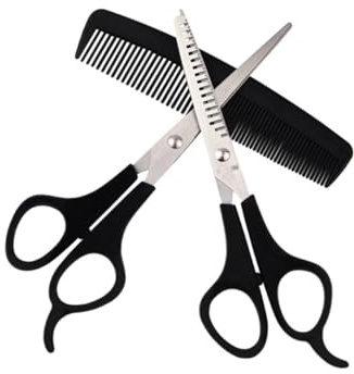 HAPINARY Set Forbici da Parrucchiere Professionale Pettine e Forbici Dentate per Taglio Chioma Non Danneggiano i Chioma per Parrucchieri e Famiglie