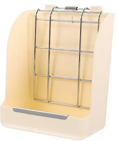 HAPINARY Comedero para Conejos de Abs Blanco Dispensador Lento de Heno y Alfalfa, Estante Versátil Adecuado para Alimentación Controlada de Conejos y Conejitos