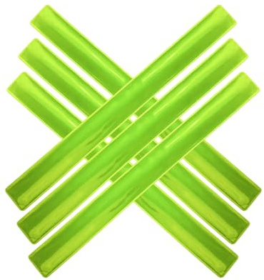 FortuneGlobe - Brazalete reflectante, 6 unidades, reflectante, para niños, para bicicletas, seguras, pantalones, reflectantes, reflectantes, reflectantes, reflectantes, para caminos, etc