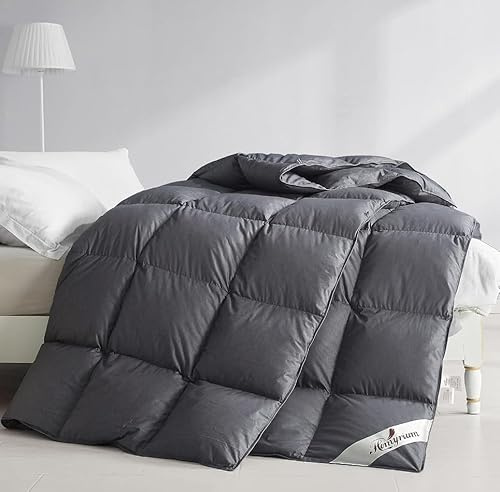 Homyrium Couette en duvet 135 x 200 cm - Couette d'hiver 135 x 200 cm - Couette en duvet chaude 135 x 200 cm - Couette en plumes 135 x 200 cm - Couette matelassée 135 x 200 cm, Poids de remplissage