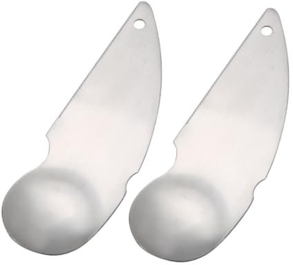 Warmhm Pelapatate per Kiwi in Acciaio 2 Pezzi Cucchiai Taglia Kiwi Ed Estrattore di Frutta Ergonomico per Uso Cucina e Preparazione Frutta