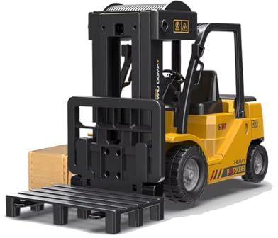 Carretilla elevadora RC elevable con ajustes de la dirección y antideslizamiento. Carretilla Crawler elevable de control remoto para niños con efecto humo realista. Regalo, Juguete Educativo