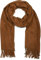 styleBREAKER Unisex Langer Schal einfarbig mit Fransen, Winter Stola Warm Unifarben, Weiches Tuch Viskose 01017104, Farbe:Cognac