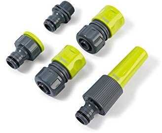 REHAU Profi-Grundausstattung 3/4 Zoll, Set aus Hahnanschluss, Geräteinschraubstück, Schlauchverbinder, Gartenspritze