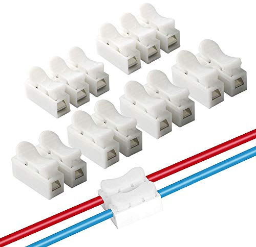 QitinDasen 90Pcs Premium Connettore Molla Rapido, Kit Morsettiera (60Pcs CH2 + 30Pcs CH3)