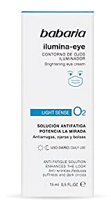 Babaria - Ilumina-Eye, Contorno de Ojos Iluminador y Antifatiga, Antiarrugas, Ojeras y Bolsas, con Light Sense O2, Vegano - 15 ml
