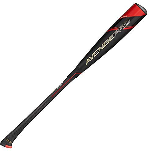 Axe Bat 2022 Avenge Pro (-10, 2-5/8 Zoll) USABat Baseballschläger, 2-teiliges Verbundmaterial, Schwarz/Rot/Gold (81,3 cm/623,7 g)