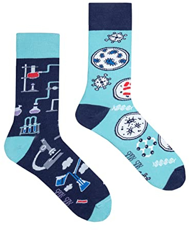 Spox Sox - calcetines coloridos, divertidos y extravagantes - un regalo divertido, 44-46, Laboratorio