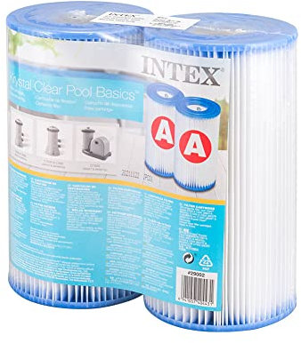Intex 29002 29002 - Cartucho de filtro de repuesto para bomba de piscina, bomba de filtro, transparente, filtro de agua para piscina, circulación, cartucho de filtro un paquete doble