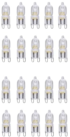Osram 20er Pack Halopin 66733 33 Watt 230 Volt G9 Halogen dimmbar warmweiß 460 Lumen | Halogenstift | Halogenlampen | Stiftsockellampe