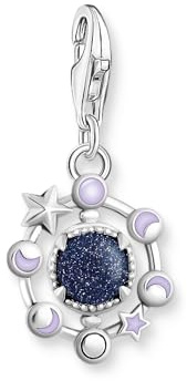 THOMAS SABO Colgante de estrella y luna para mujer, plata de ley 925, 1794-051-14, talla única, Plata de ley, piedra arenisca