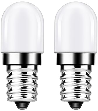 EvaStary LED E14 Bombilla T25 6000K Blanca Fría, Equivalente 15W Incandescente, 5W Bombilla Pequeña adecuada para Frigoríficos, Lámpara de Sal, Cocina y máquina de coser, No regulable, Paquete de 2