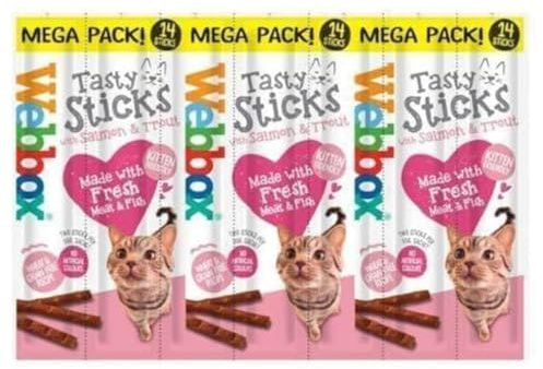 Webbox Cat Tasty Sticks Salmon 14pk