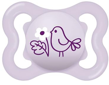MAM Ciuccio in Silicone, con Custodia Porta Succhietto, 2-6 Mesi, Lilla