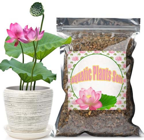 GOTVUGE Aquatic Soil for Pond Plants 1000g, Pond Clay Aquarium Soil Suitable for Small Ponds Water Plants like Lotus, Water Lily, Safe for Fish and Aquatic Life