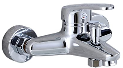 IEEONCNON Shower Mixer Tap Shower Mixer Faucet Hot and Cold Ceramic，Bathtub Faucet with Sprayer Brass Shower Mixer Tap Bathtub Faucet,ChromeA