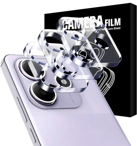 Lemxiee 3 Pezzi Fotocamera Pellicola Protettiva Vetro Temperato per Xiaomi Redmi Note 14 5G,HD Anti Graffio Ultra Resistente