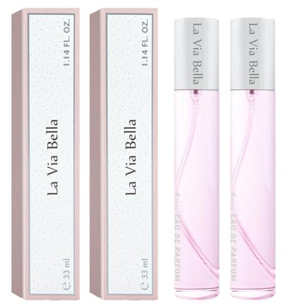 NAINA Damenparfüm Set La Via Bella 2x 33ml – Inspirierte Parfüm Damen – Parfümfläschchen Spray, Flakon Eau de Parfum – Einzigartiger Duft und Dufterlebnisse - Damendüfte Satz mit zwei 33ml