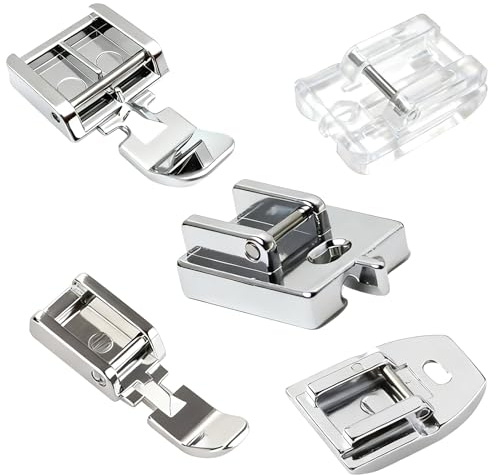 Lot de 5 pieds presseurs multifonctions pour machine à coudre domestique Singer, Brother, Janome et plus encore