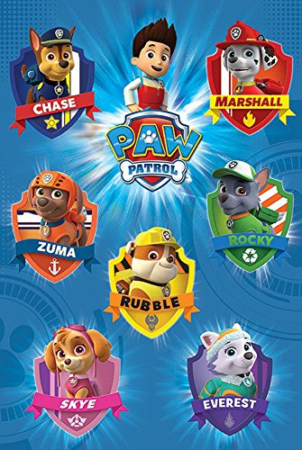 empireposter 737304 Paw Patrol Affisch, Flerfärgad, 91.5 x 61 x 0.14 cm
