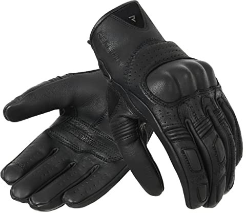 Rebelhorn Thug II Lady Gants de moto perforés en cuir pour femme SAS-TEC Panneaux respirants pour écran tactile Friendly Pads couverture rigide Certifié CE