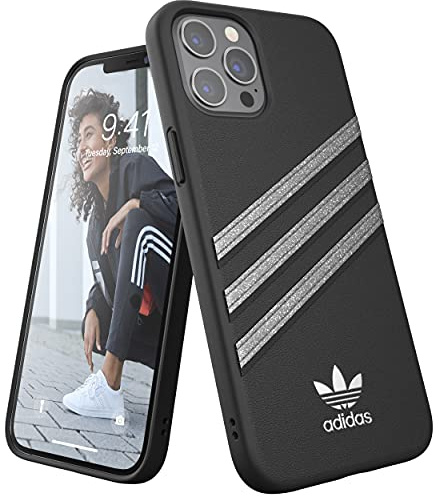 adidas Case designed for iPhone 12 Pro Max case, 6.7 inch, drop tested cases, shockproof raised edges, original PU protective case, twinkle/sparkle