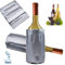 Ice Wine Sleeve, Ice Wine Chiller, Wine Cooler Refrigerator, Wine Bottle Chiller Cooler for Red White Champagne or Sparkling. Gel Cooling Holder Freestanding Carrier Chilling (Silver Wine Sleeve)