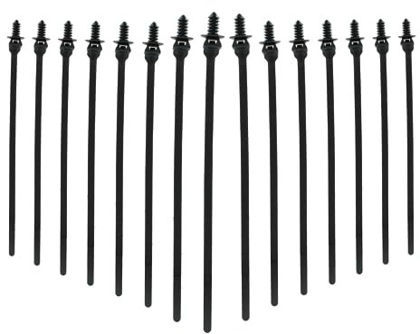 Hitefu 80 bridas de nailon con cierre a presión, bridas de alambre negras, bridas de gestión de cables, resistentes de montaje a presión, correas de cable autobloqueantes, 8.3 x 0.2 pulgadas