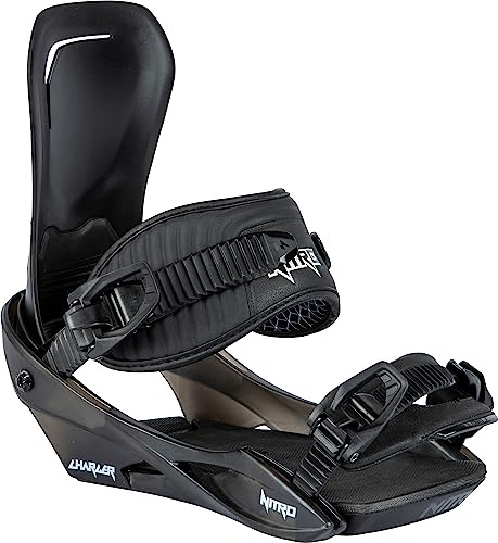 Nitro Unisex ungdom laddare Bdg (polybag) snowboardbindning, svart, M