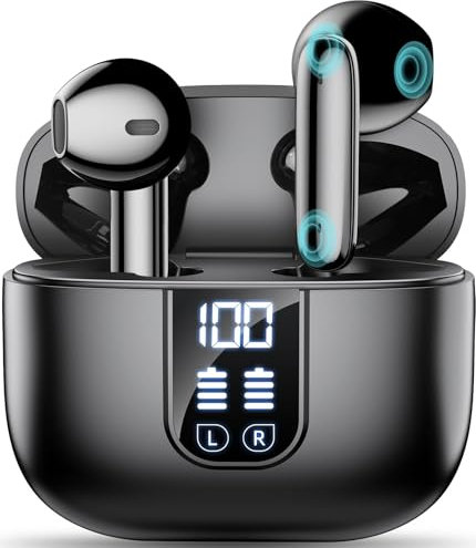 Bluetooth Kopfhörer, Kopfhörer Kabellos Bluetooth 5.4, In Ear Kopfhörer mit 6 ENC Noise Cancelling Mic, HIFI Stereo, LED-Anzeige, Wireless Earbuds 35H, IP7 Wasserdicht, USB-C, Ohrhörer Tiefer Bass