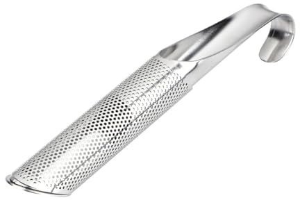 Nuevo colador de té con diseño de tubo de acero inoxidable, infusor de té, sensación al tacto, soporte para cuchara de té, infusor de filtro, herramienta para vasos