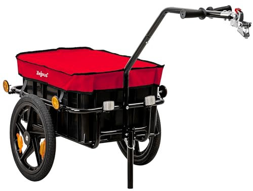 Zelsius Bicycle Trailer | 68 Litres | Transport Trolley - Plastic Tub