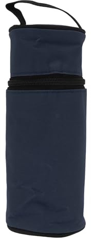 CAPASTEC Isolerad flaskväska, bärbar vattenflaska väska, flaskhållare, vattenflaskhållare, vadderad bärväska för drycker, resesportflaskväska 550 ml, Marinblå, Nej