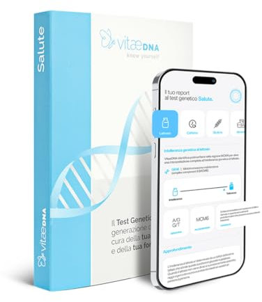 VitaeDNA - Test Genetico DNA Completo - Scopri Intolleranze Alimentari e Predisposizioni a Malattie - Migliora Benessere, Peso Forma e Performance Sportive - Previeni il Futuro Della Tua Salute.