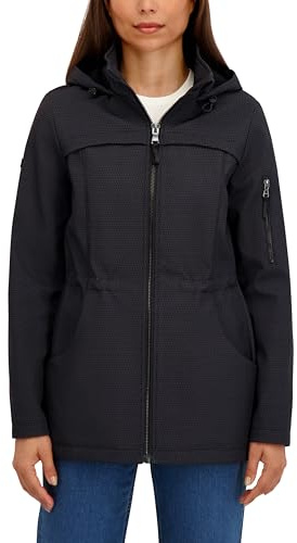 HFX Women's Softshell Jacket – 3-Layer Bonded Transitional Jacket, Wind & Water Resistant, Fleece Lined, Print, XX-Large