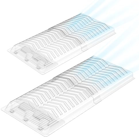 Vent Extender for Under Furniture-2 Pack,Vent Deflectors for Home Floor,1.5mm Thick Premium Material,Air Vent Deflector for Metal Floor Register 10and 12 Wide,Extends from 17-29