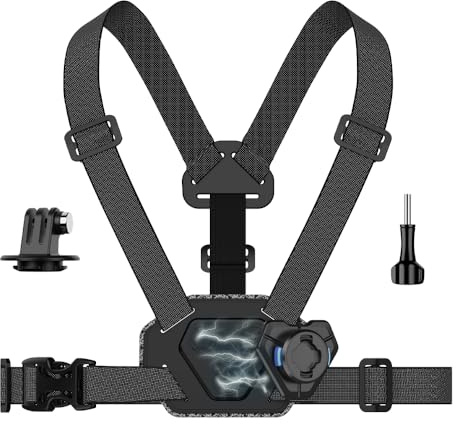 SUREWO Arnés magnético mejorado para el pecho compatible con Go Pro Hero 13/12/11/10/9/8/7/6/5 negro, DJI Osmo Action 6/5 Pro/4/3/2, AKASO y más