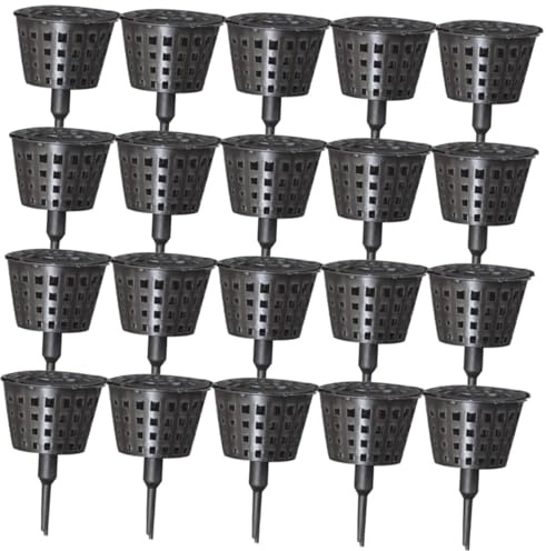 Levemolo 30 piezas Cajas de Fertilizante de Plástico para Jardinería con Tapa Portador de Abono para Bonsáis Accesorio Práctico para Abono Plantas de Interior y Exterior Pequeño Negro
