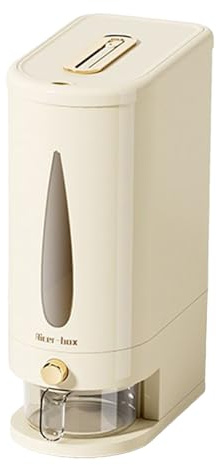 Dispensador de arroz, 40 x 28 x 16 cm, PP hermético, cubo de almacenamiento de cereales de 10 kg para soja, maíz, grano, organización de alimentos secos, contenedor de despensa de cocina doméstica