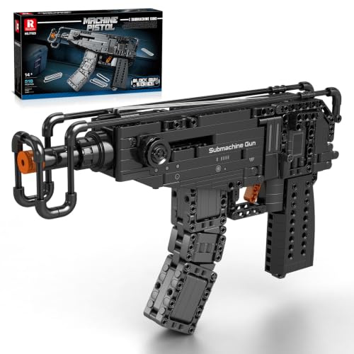 Reobrix Building Block Gun Set, Scorpion Submachine Building Kit for Adults